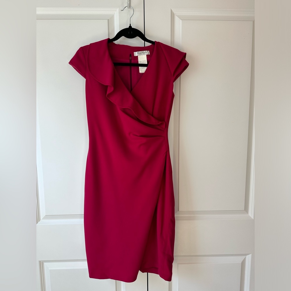 Vintage MaxMara Virgin Wool Pink Dress (Size 6)
